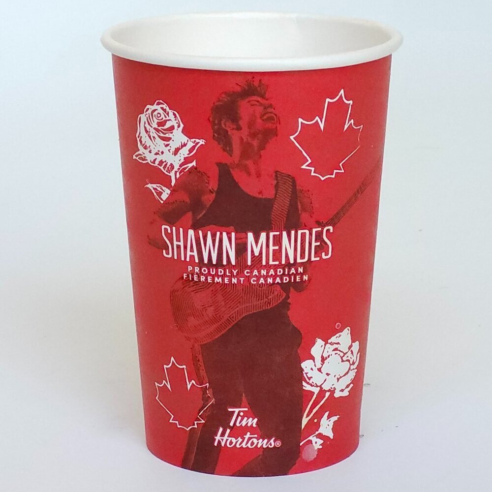 SHAWN MENDES RED TIM HORTONS PAPER COFFE CUP - Limited Edition Medium